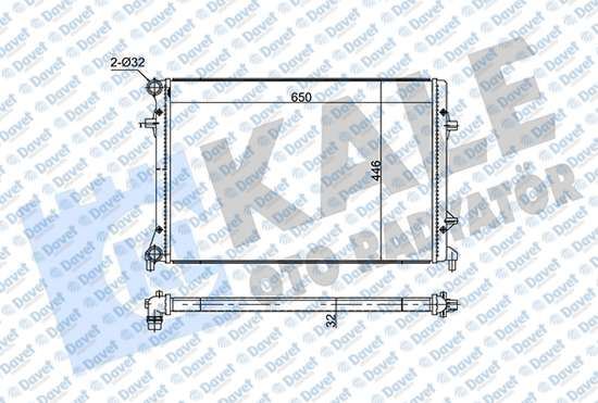 KALE 354240 Radyator Al/Pl/Brz A3-Tt-Superb Ii-Eos-Golf V-Jetta Iii-Jetta Iv-Passat-Passat Cc-Cc